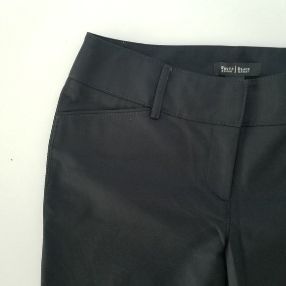 WHBM Black Comfort Stretch Slim Ankle Pant Size 2R - Picture 5 of 12